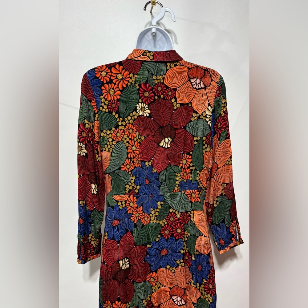 FARM Rio Red Orange Blue Green Floral Maxi Dress - Picture 4 of 11